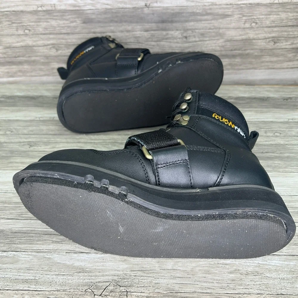 Cougar Paws Roofing Boots Black Leather Mens 6 Work Safety HS30305
